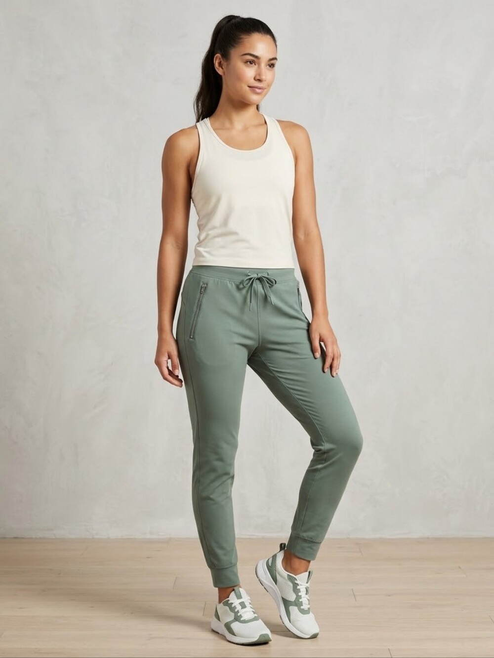 Yogalicious Lux Avenue Jogger Pants XL Sage Green NWT Women's